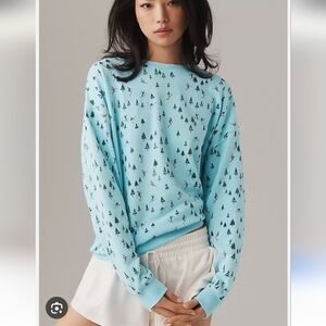 Beach Riot For Anthropologie Devyn Alpine Crewneck Sweater Size Medium, NWT!